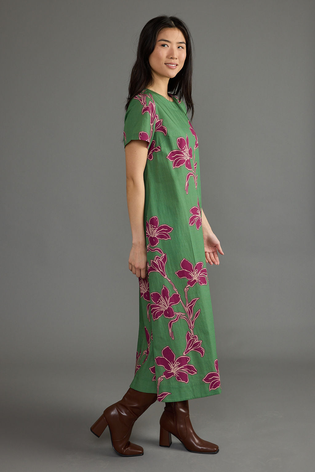 Ellie Dress/ verde orchid