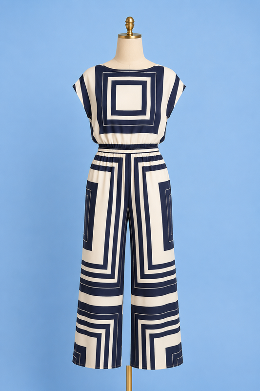 Fabiana printed jumpsuit/ costa mosaica