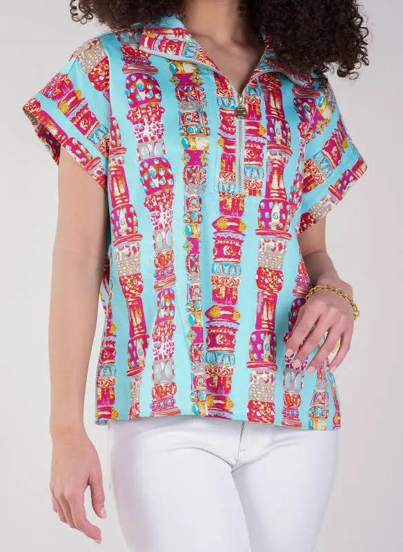 Poppy Pullover/ iconic iris