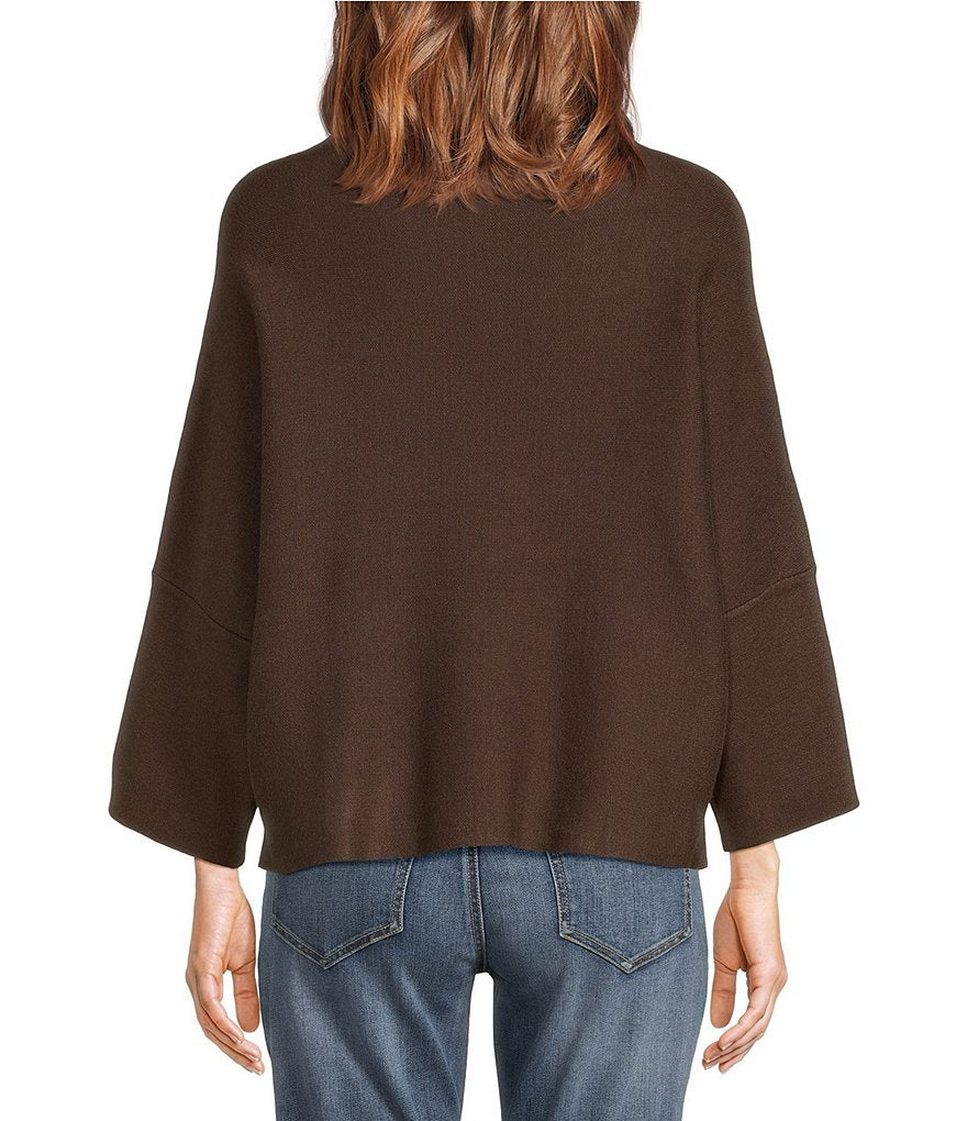 Funnel Neck Sweater with patch pocket