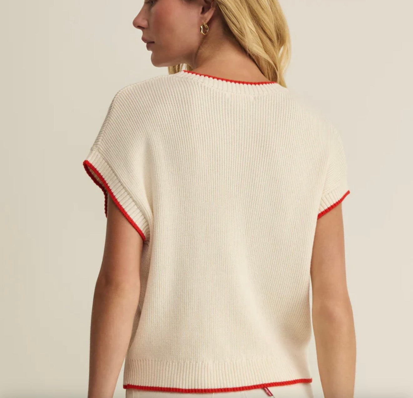 Sleeveless Patriot Sweater Cloud