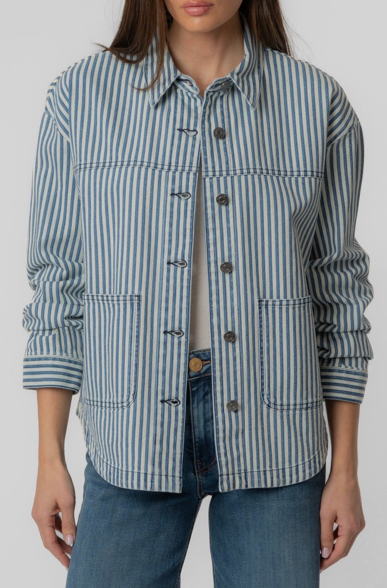 Ellie stripe denim jacket