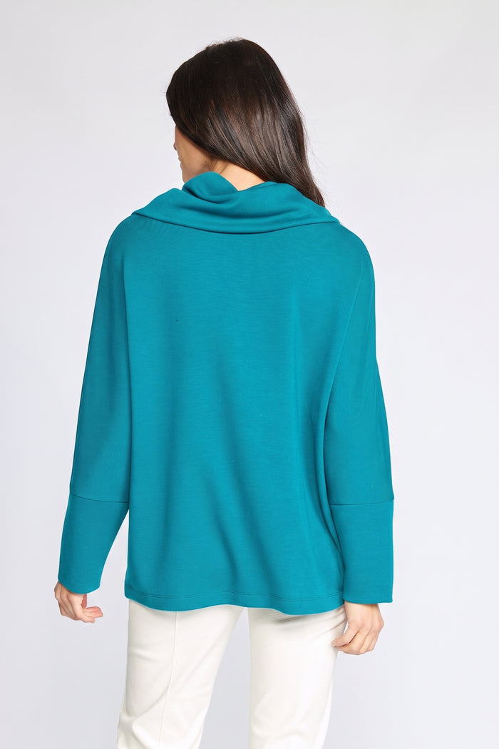 Featherlux knit cowl neck tunic