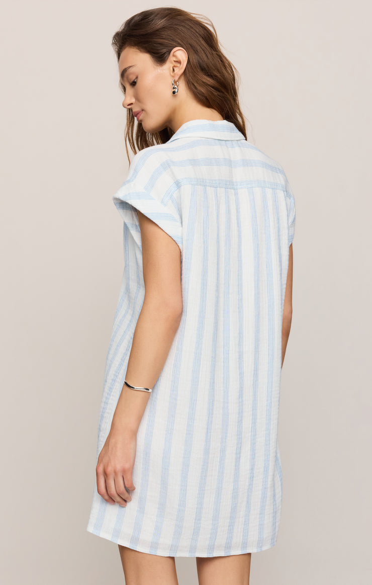 Shellbound Striped Dress / sea salt