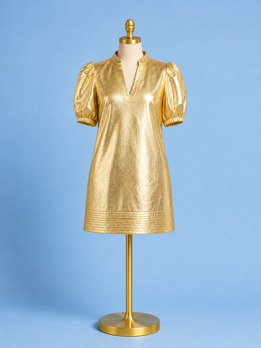 Hampton Mini/ Metallic Leather Gold
