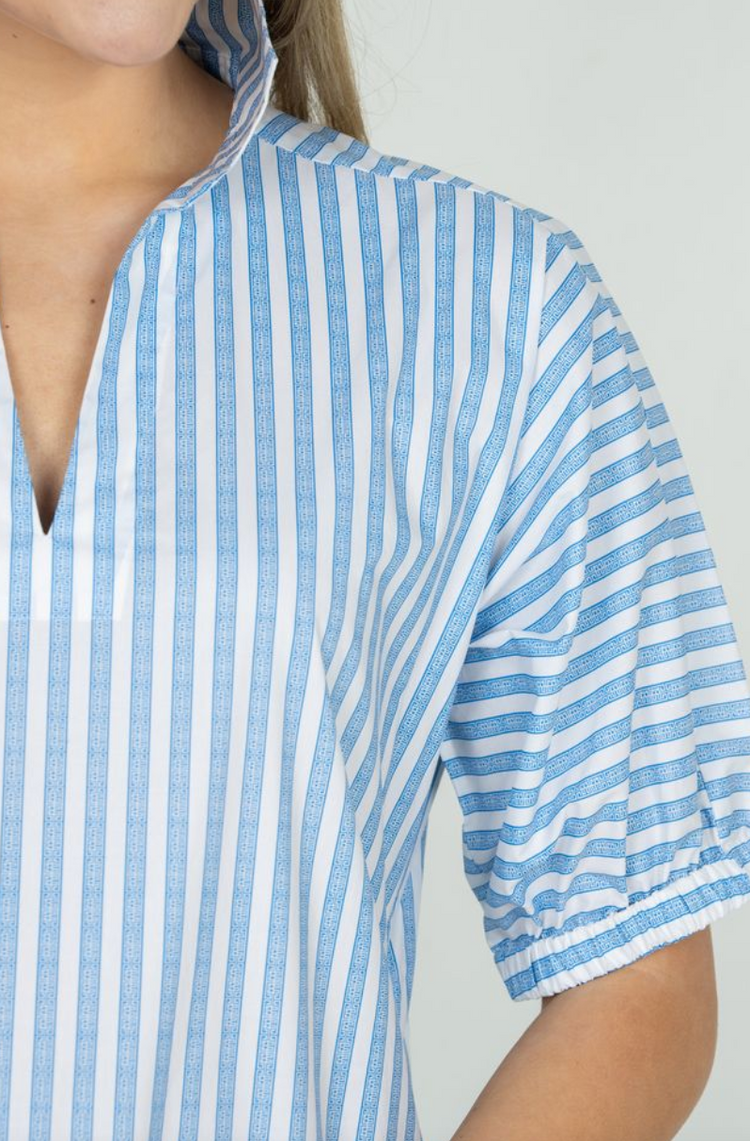 Poppy Maxi/ French Blue Stripe