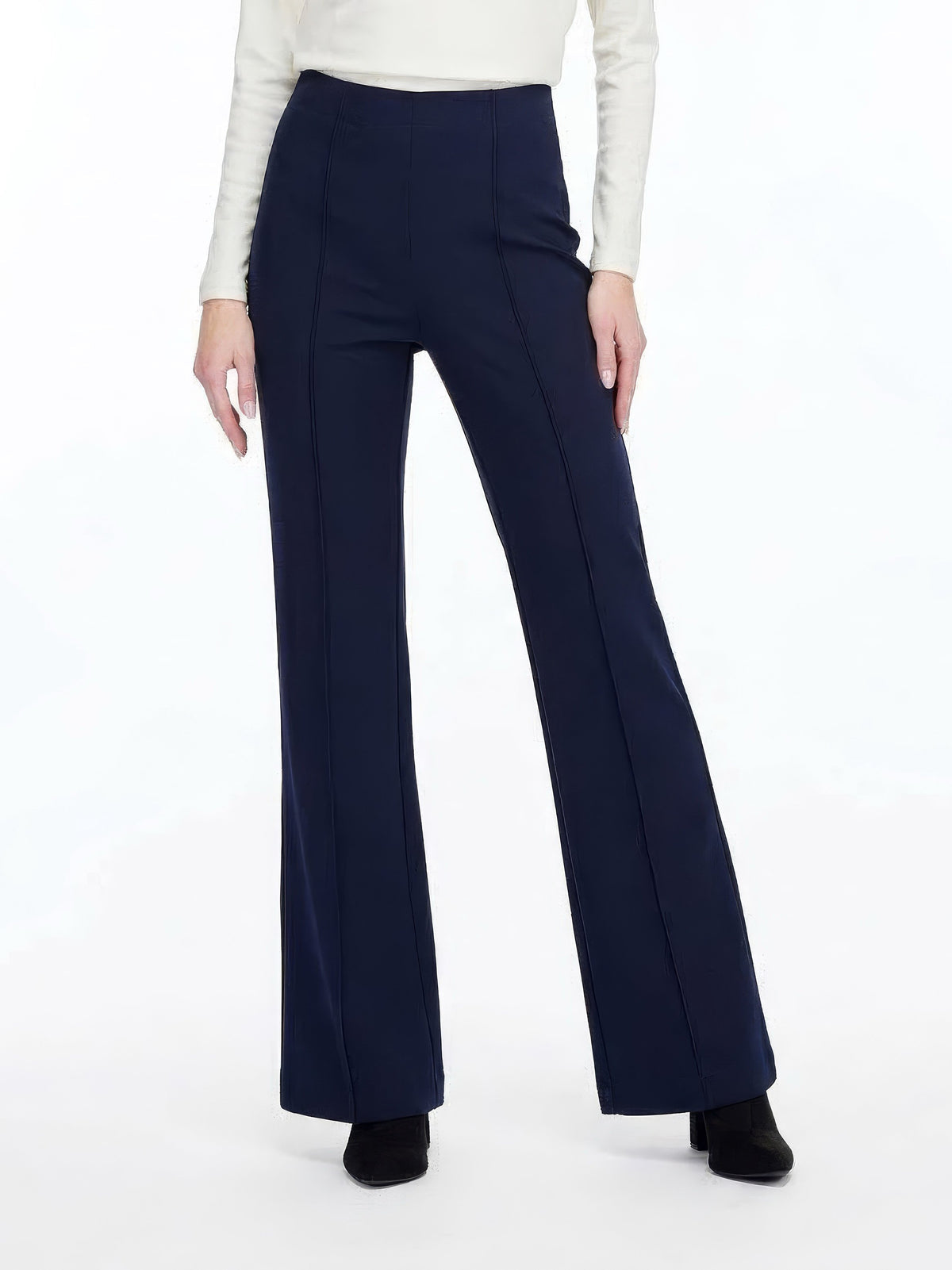 Ponte Knit Pant front seam/ Navy