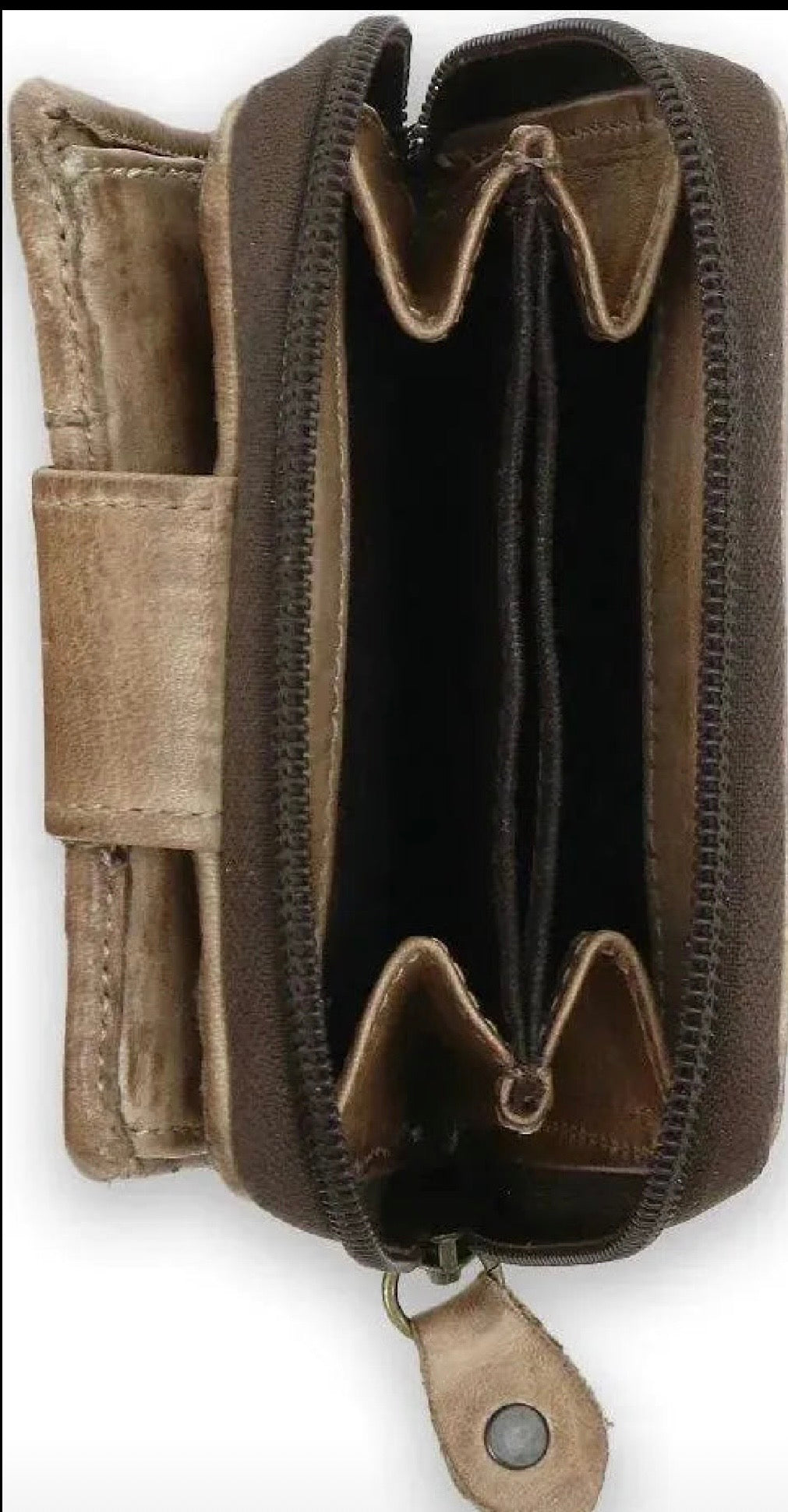 Women’s Plus leather wallet / oats
