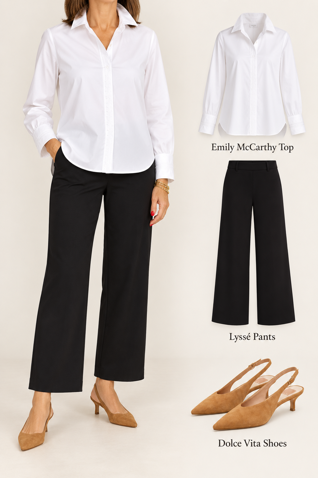 Erin Hi Waist Wide Leg Ponte / black