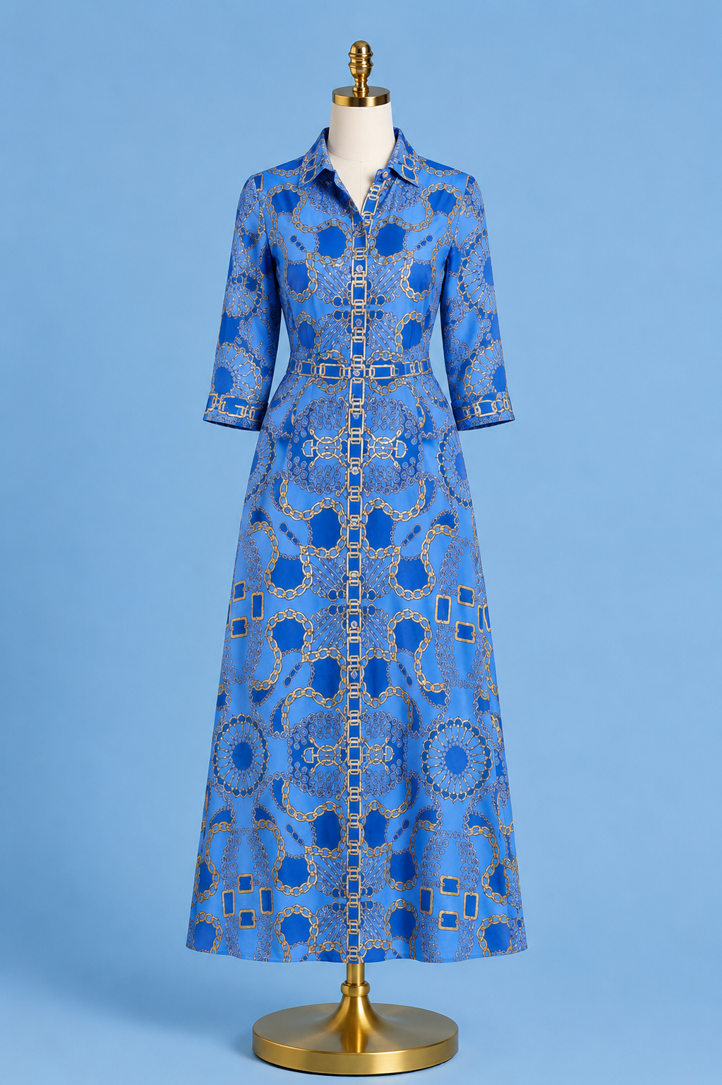 Minna Dress/ periwinkle gold