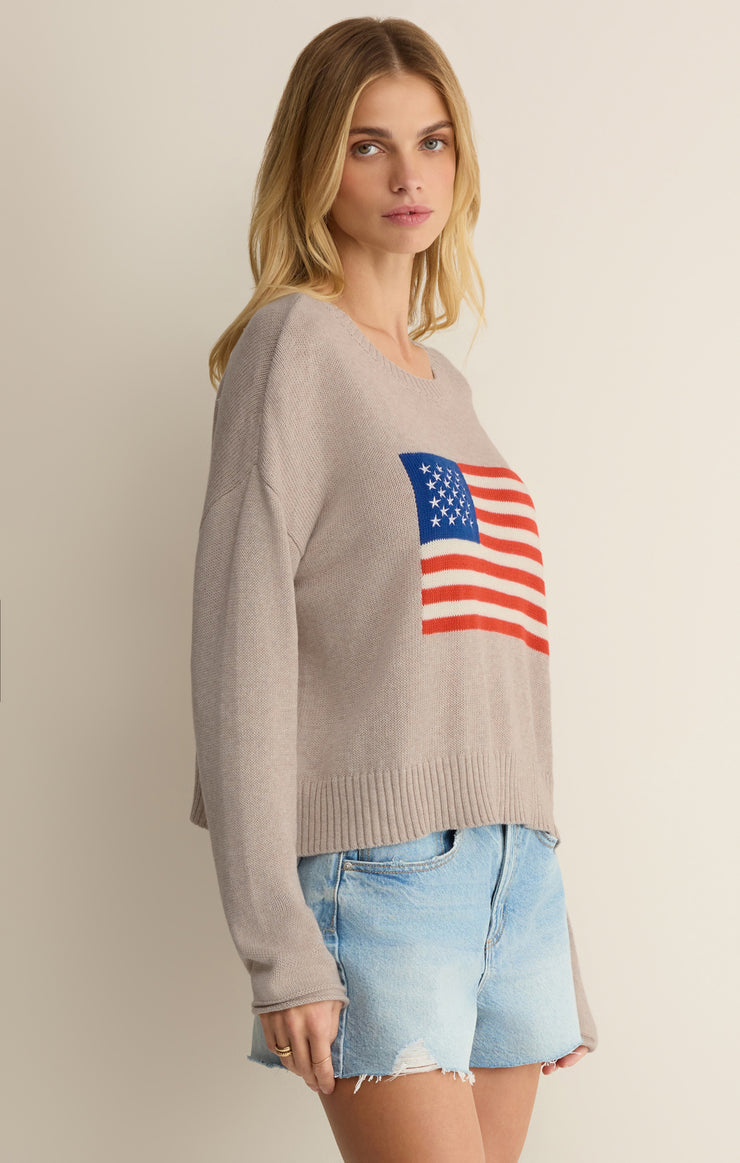 Sienna Patriot Sweater / Natural Heather