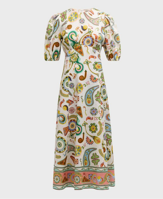 Graphic print Midi Dress