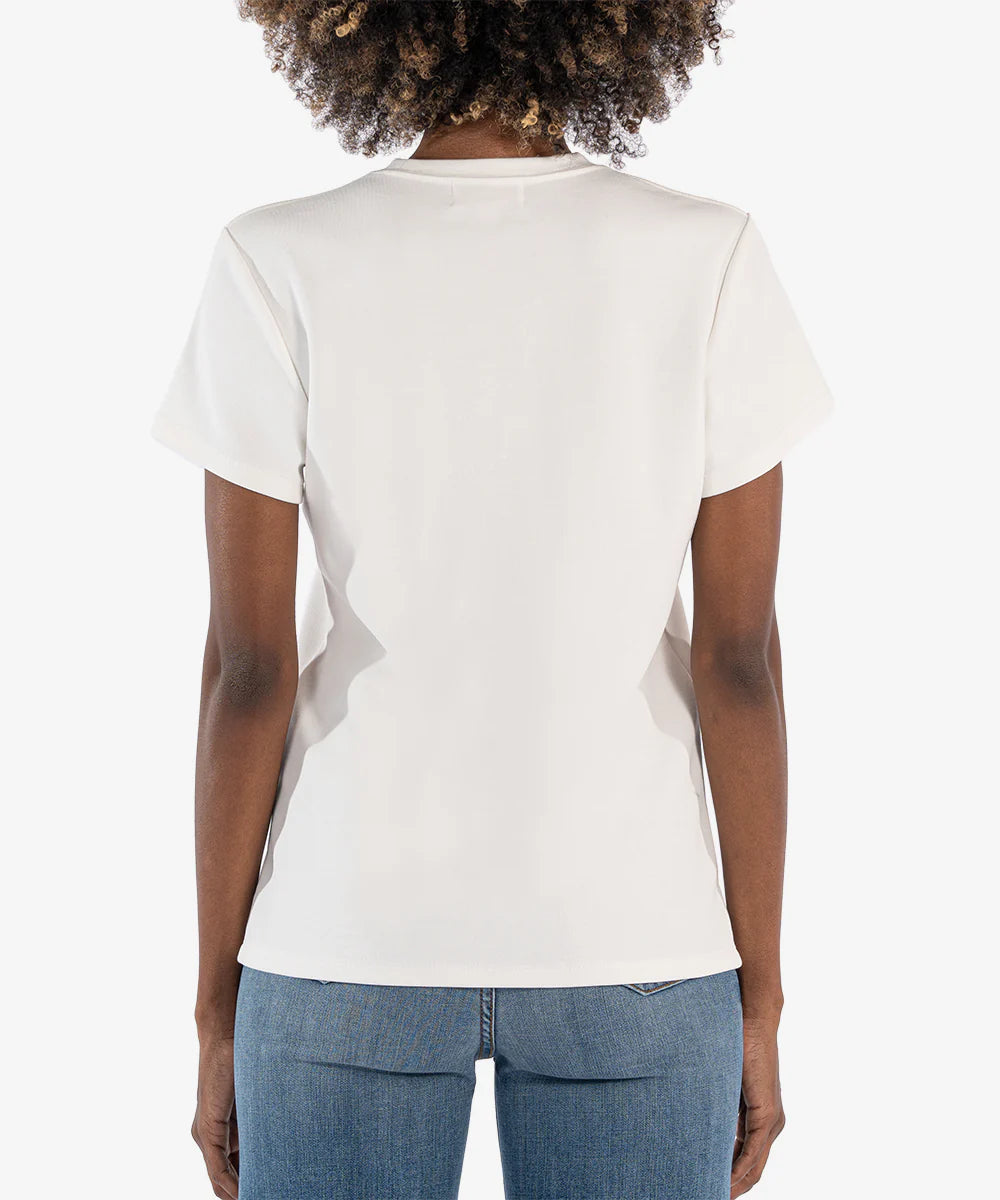 Kut From The Kloth Ivory Scoop Neck Shirt