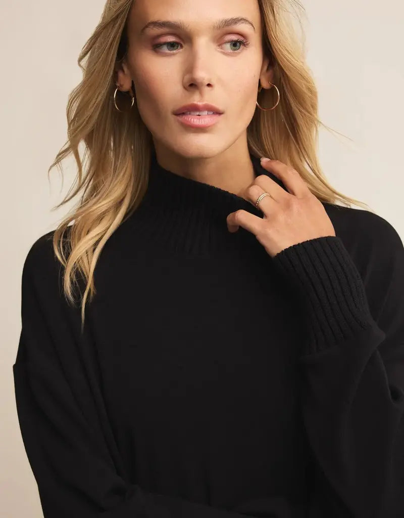 Sable Rib Sweatshirt/ black
