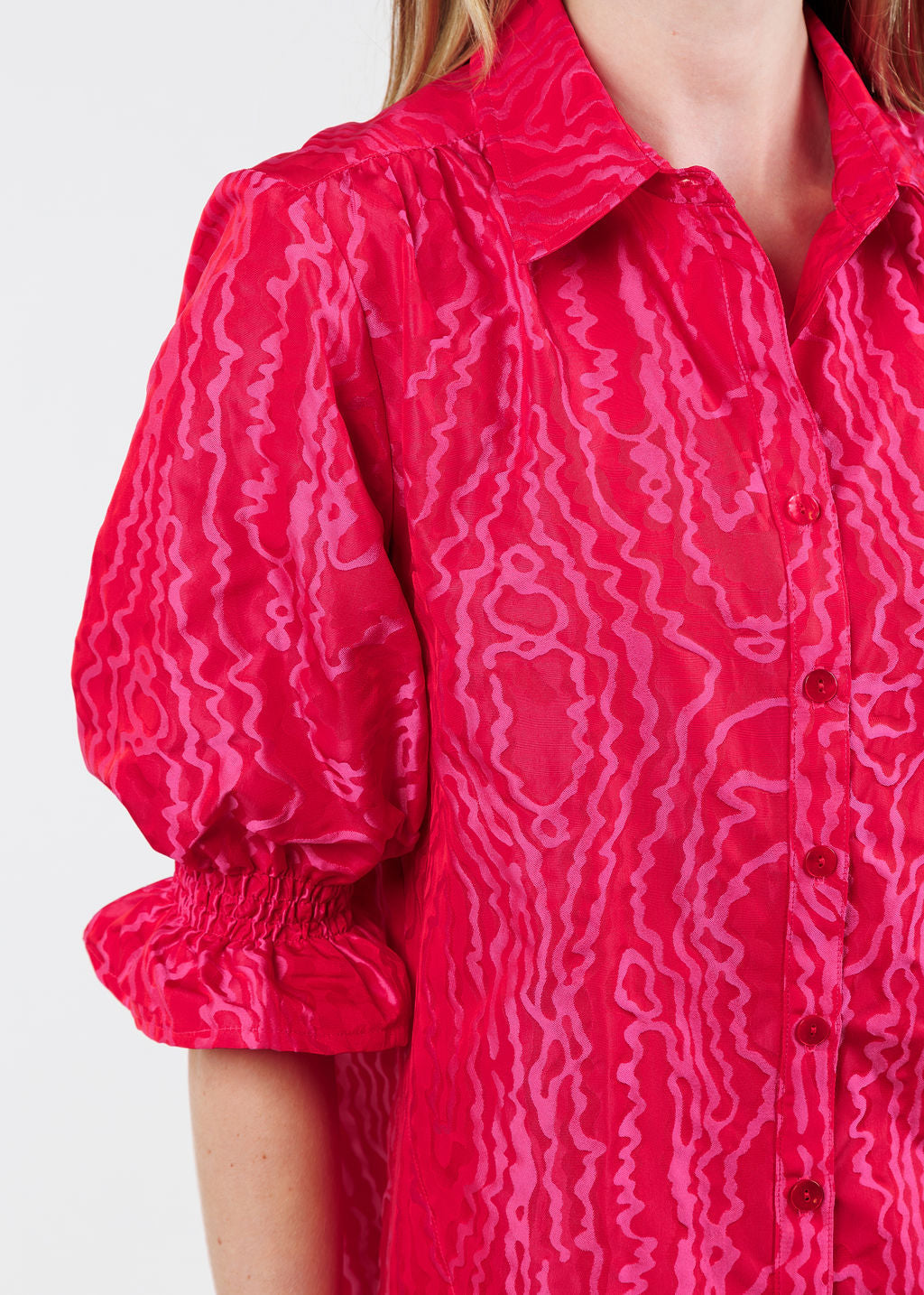 Miller Dress Jacquard/ pink red