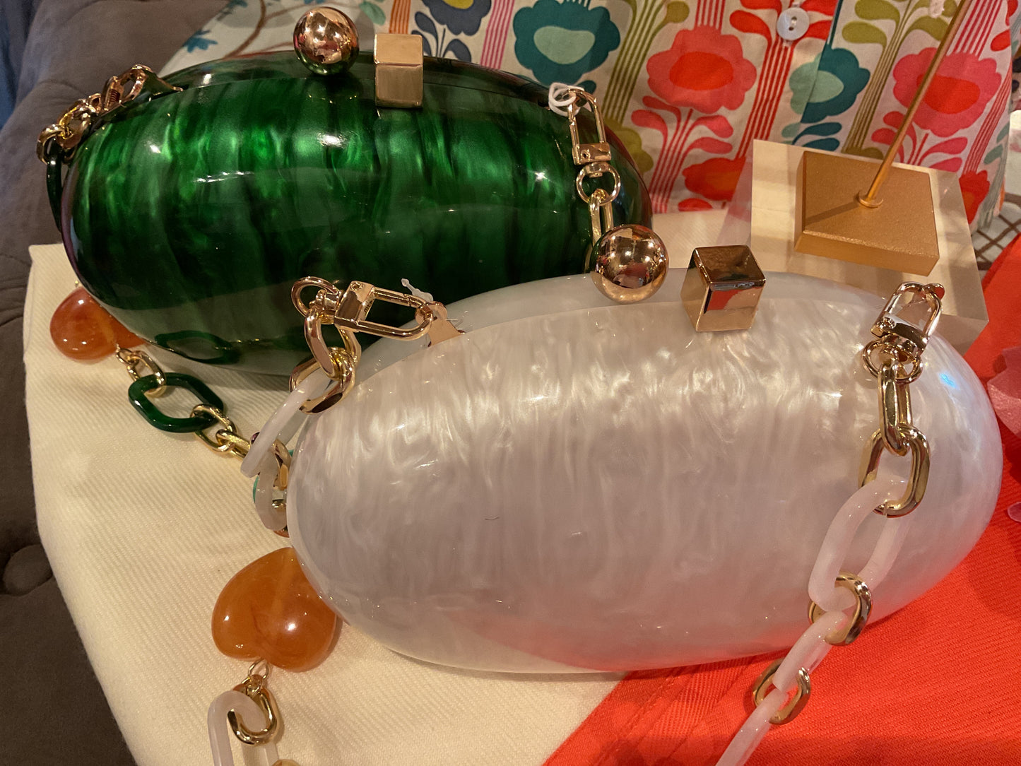 UE03 Lucite egg handbag