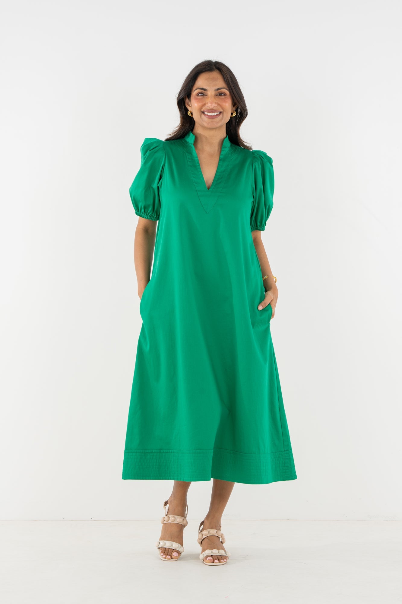 Hampton Dress / Jellybean Cotton Poplin