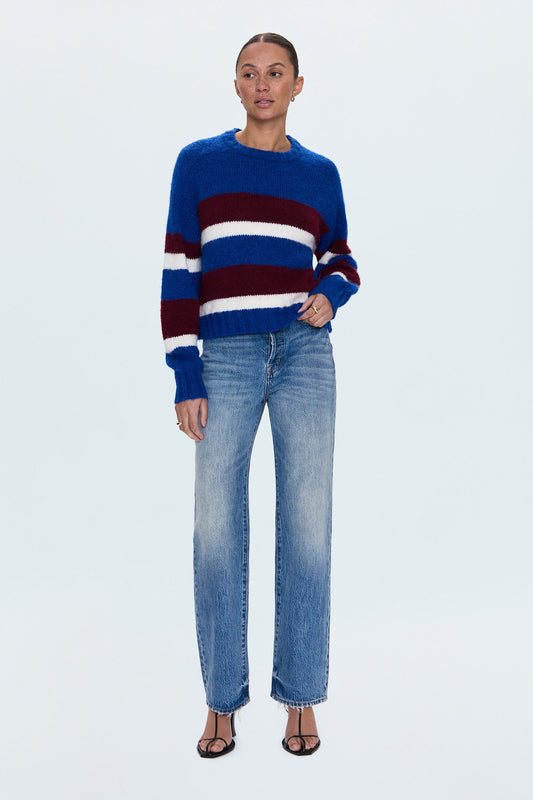 Azure Claret Stripe sweater