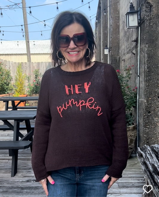 Wooden Ships sweater “hey pumpkin”