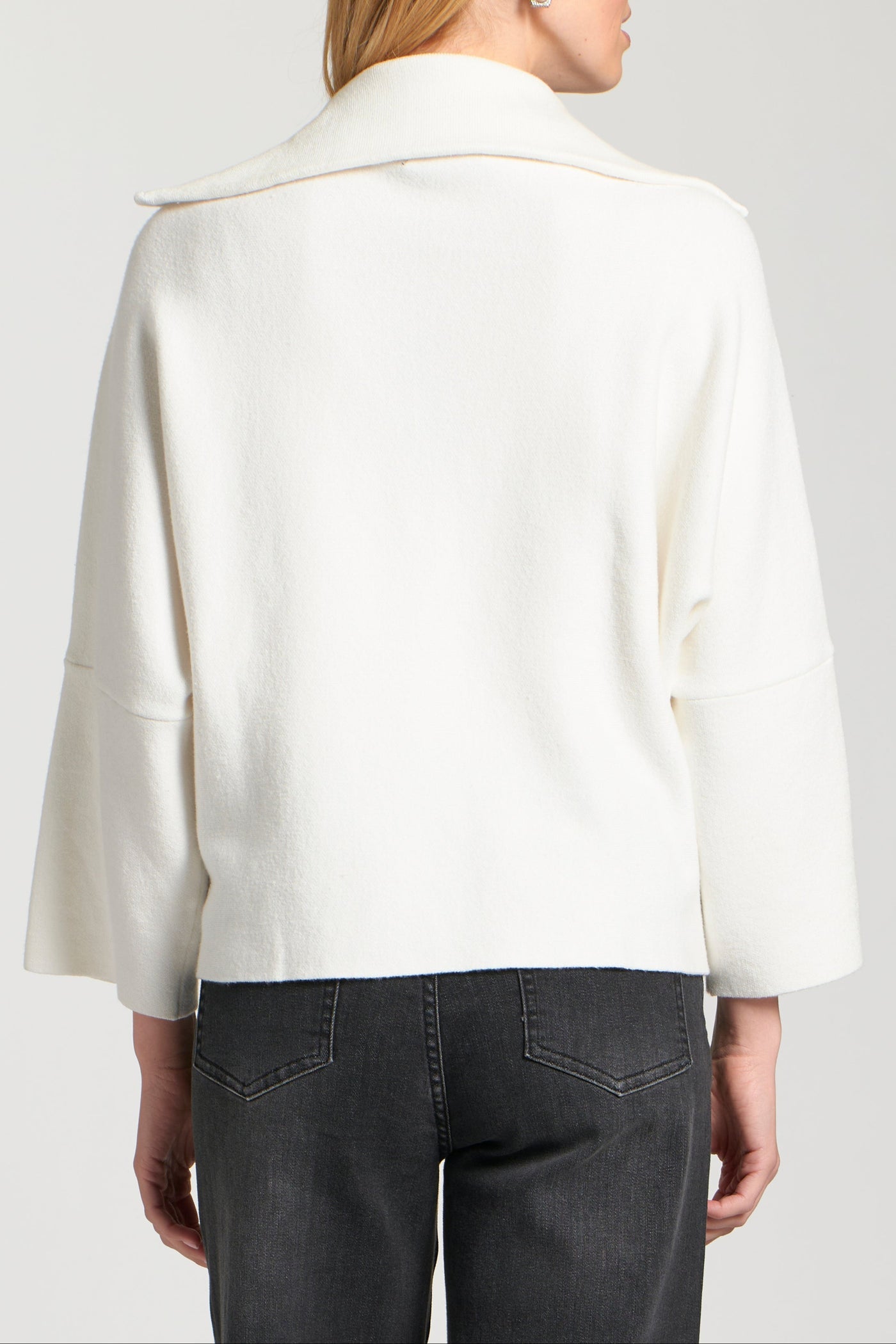 Half Zip Pullover/ winter white
