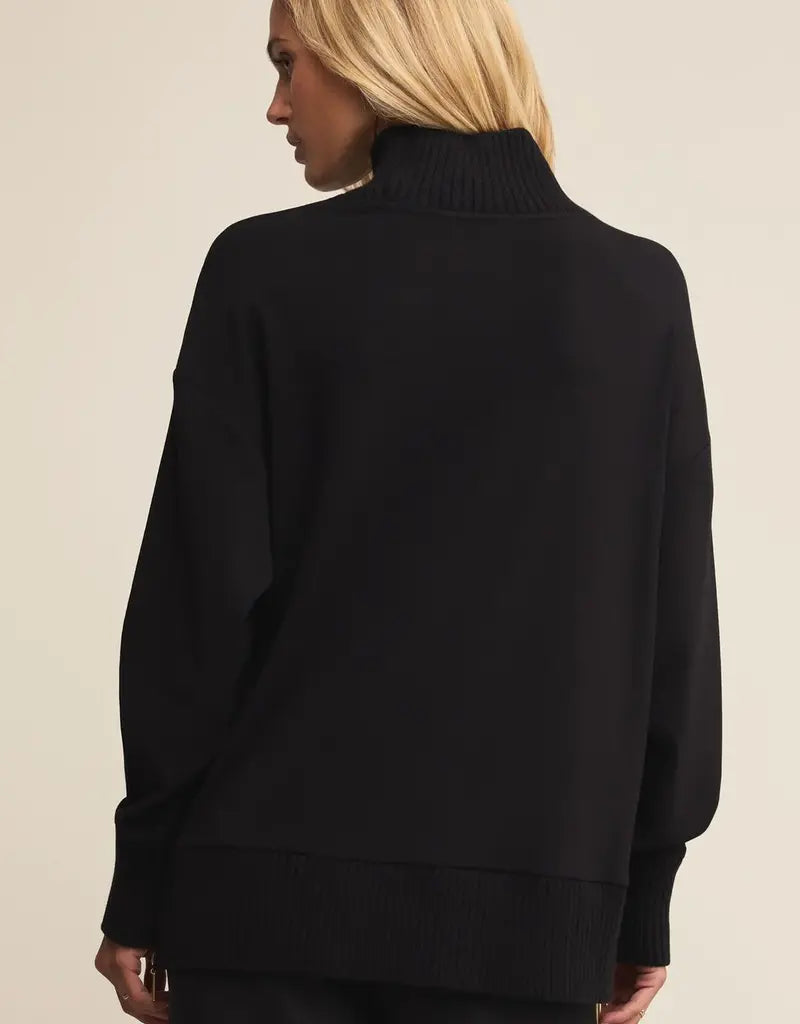Sable Rib Sweatshirt/ black