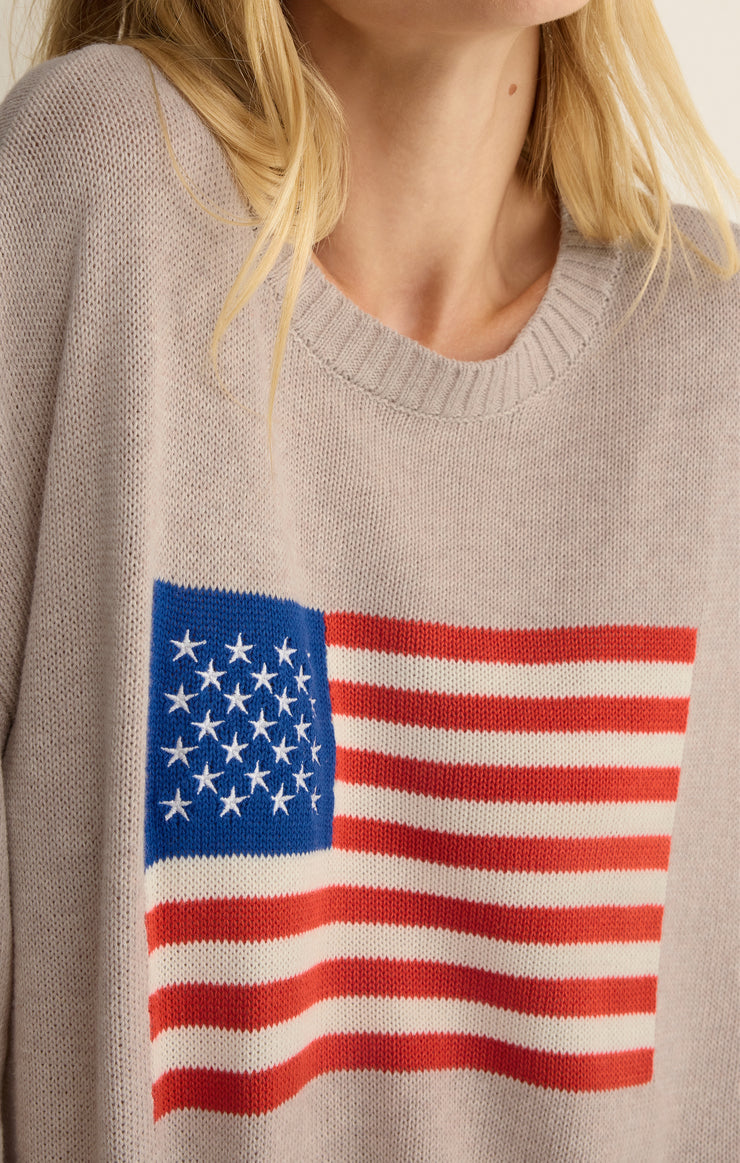 Sienna Patriot Sweater / Natural Heather