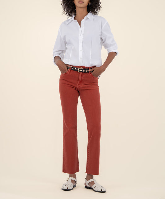 Kelsey High Rise Ankle Flare/ paprika
