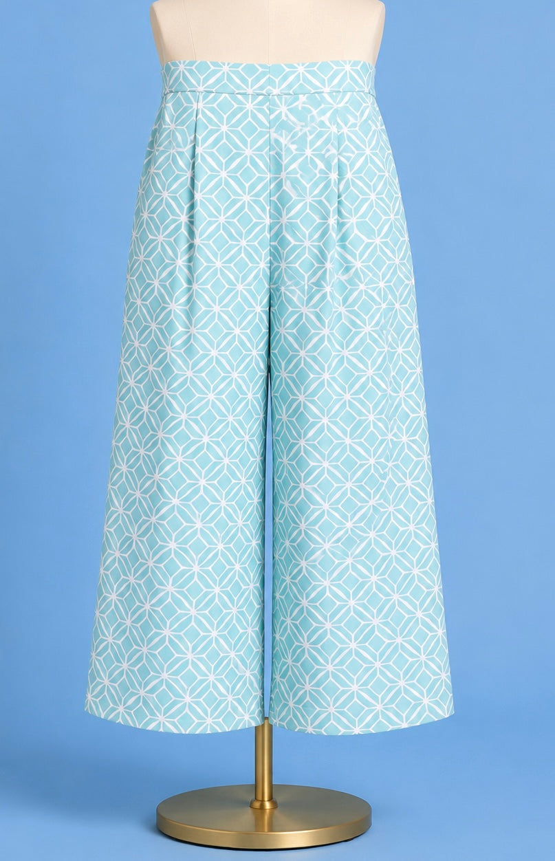Lolly Pant / Star Lattice light Blue