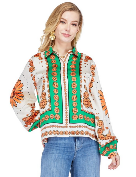 Scarf Blouse / Sunflower