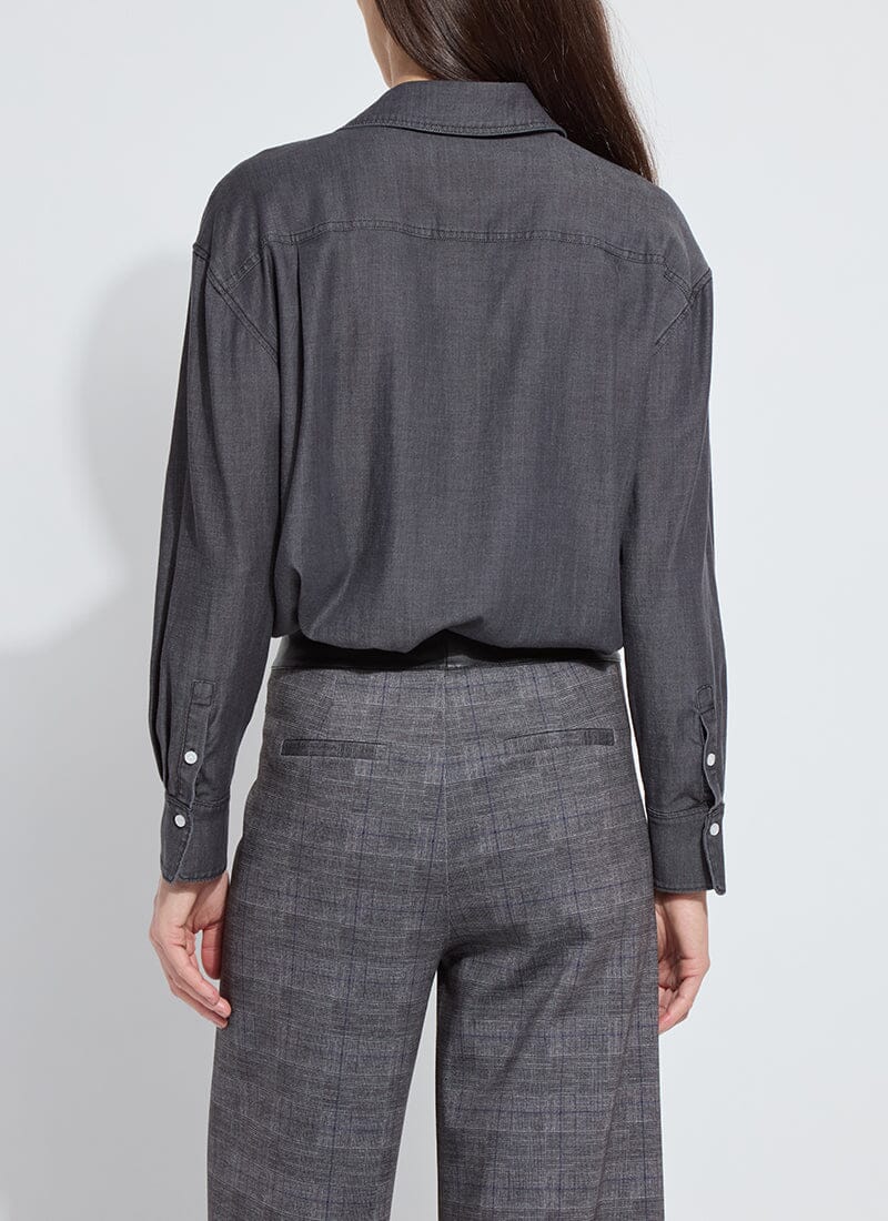 Lunette St Chambray Shirt / washed black