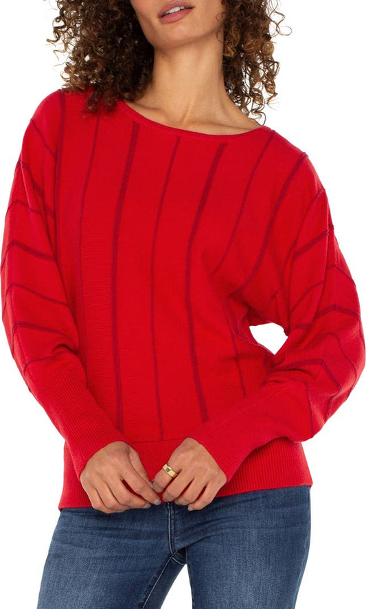 Liverpool Dolman sweater tango red