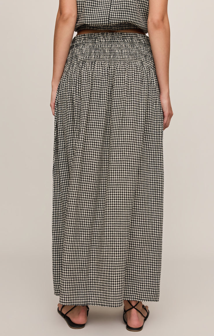 Brooke Gingham Skirt/ black