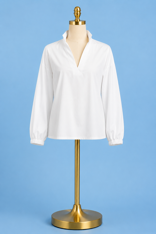 Poppy Pop-Over - white ponte