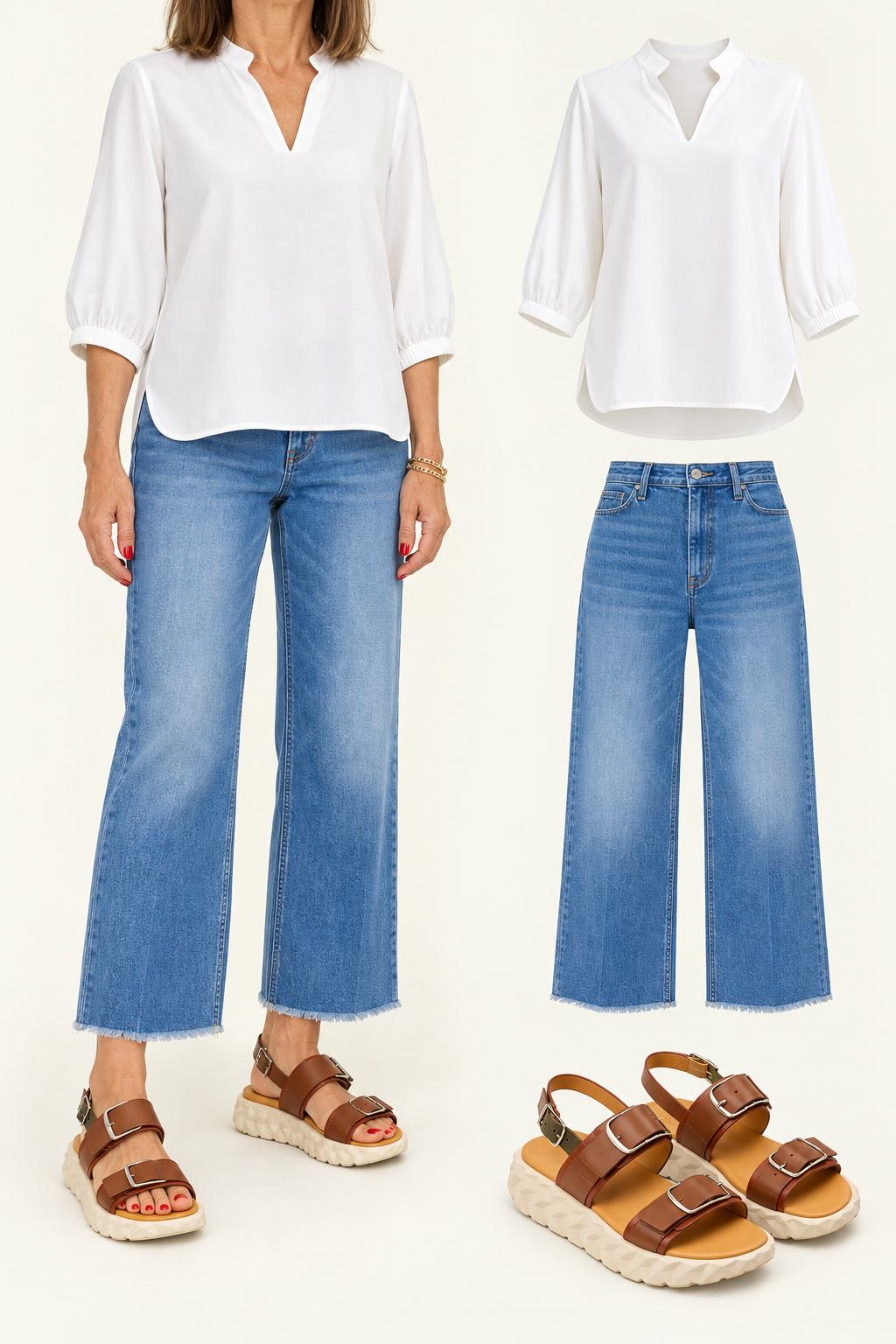 Collar Top/ white