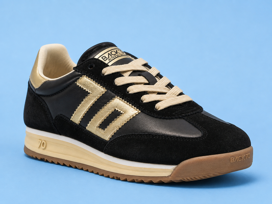 Back70 Jogger N in black/gold sneaker