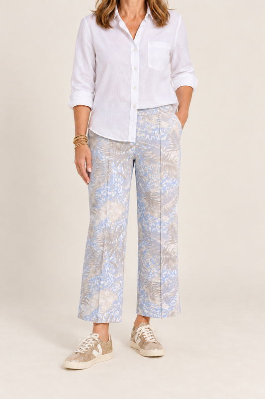 Front stitch ankle pant / desert palm