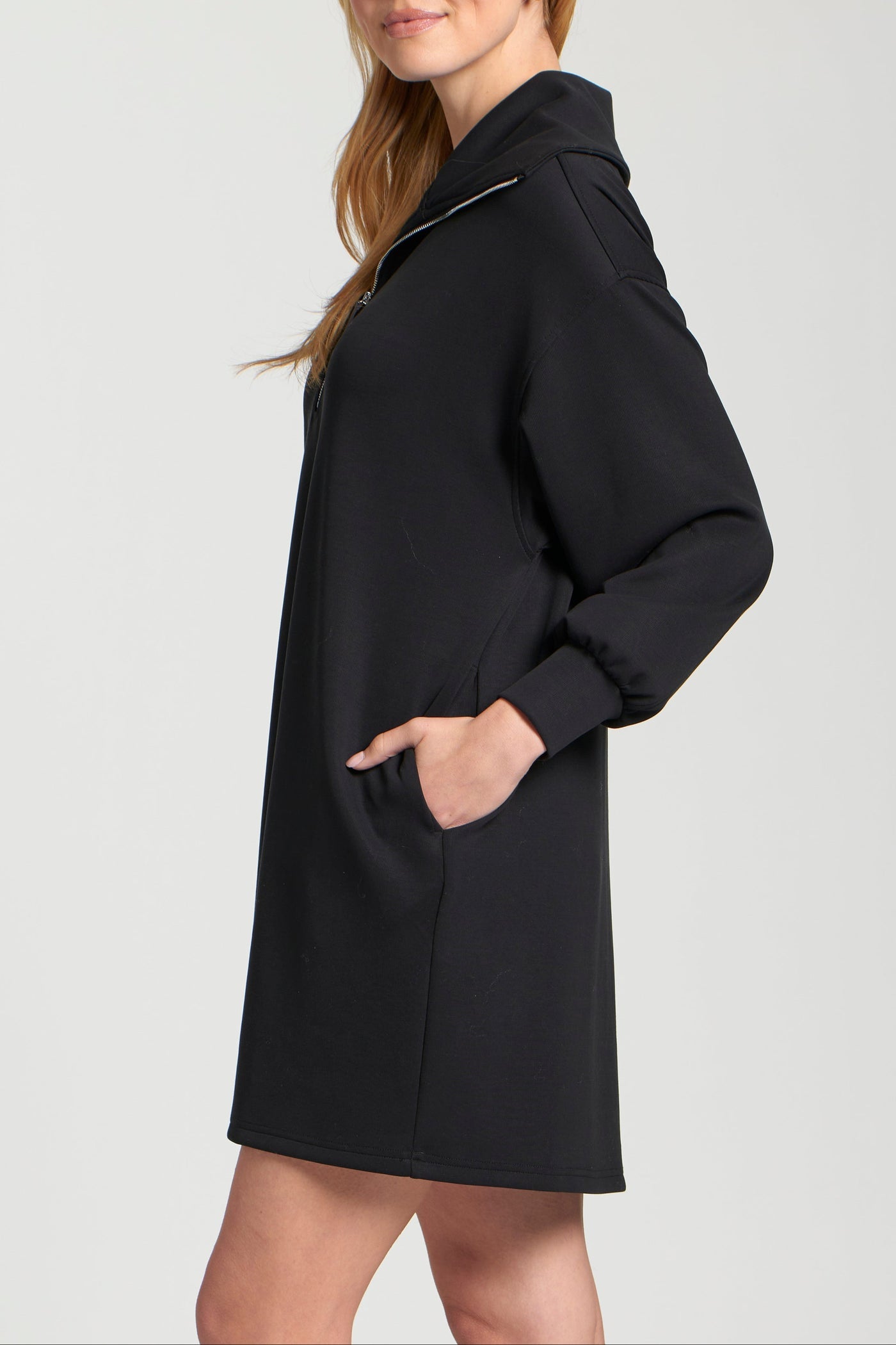 Half Zip Sweatshirt Dress