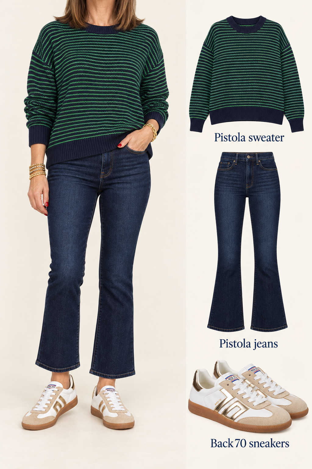 Aura Relaxed Crew Neck Sweater / Midgreen