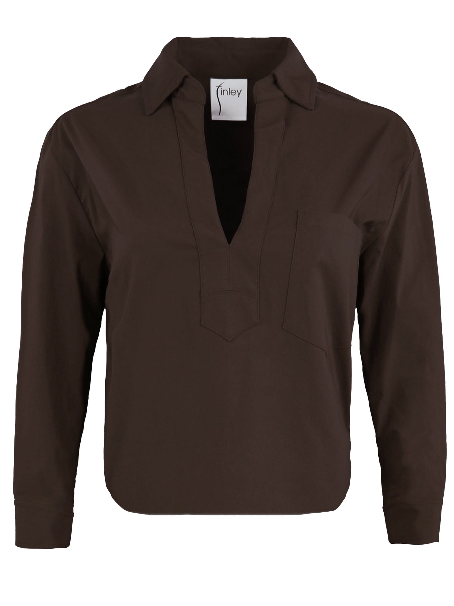 Joni Popover silky poplin/ chocolate