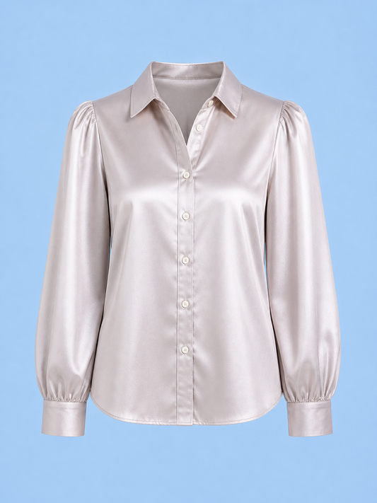 Collette Blouse /Liquid Silver