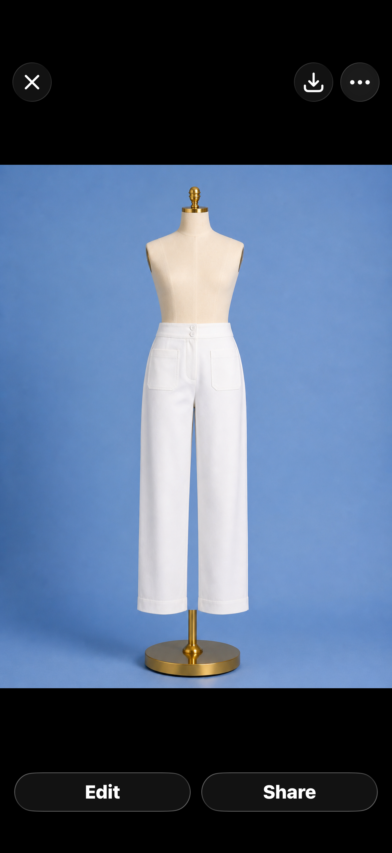Pocket Crop Pant/ white