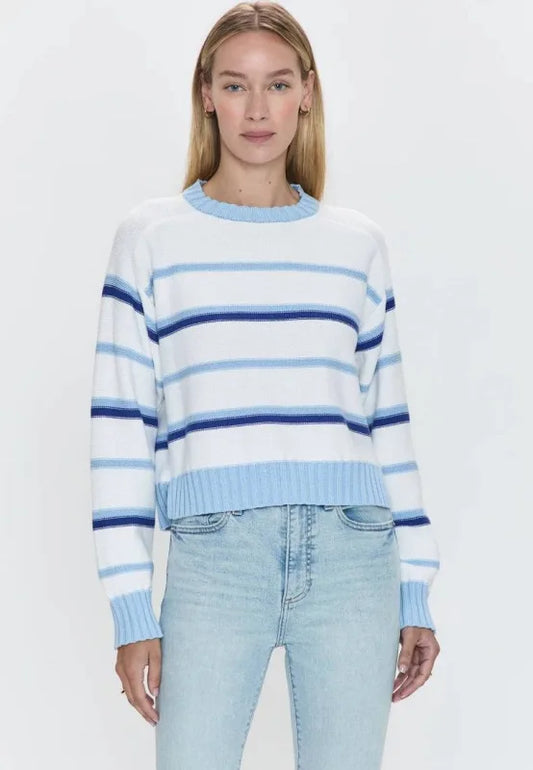 Adina everyday sweater/ pacific stripe