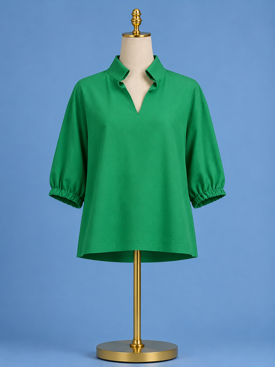 Collar Top/ Green
