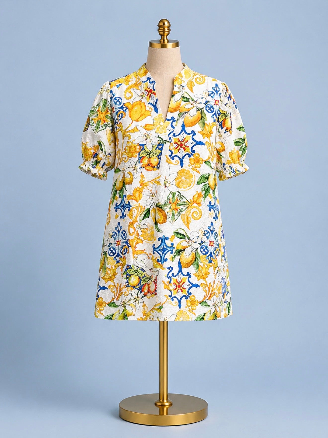 Lemon Floral Dress