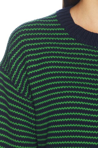 Aura Relaxed Crew Neck Sweater / Midgreen