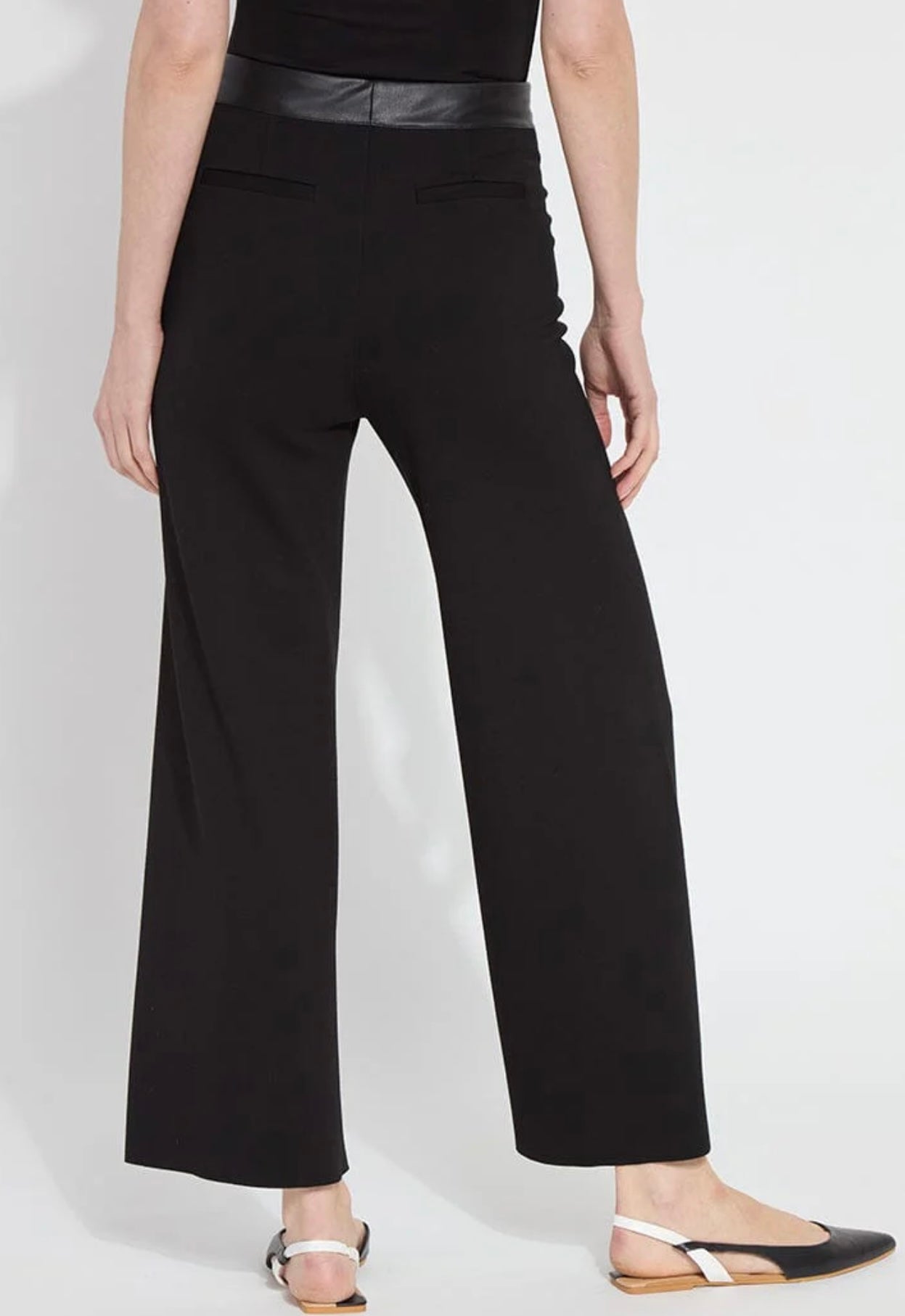 Lysse Denver Hi Waist Wide Leg Pone/ Black