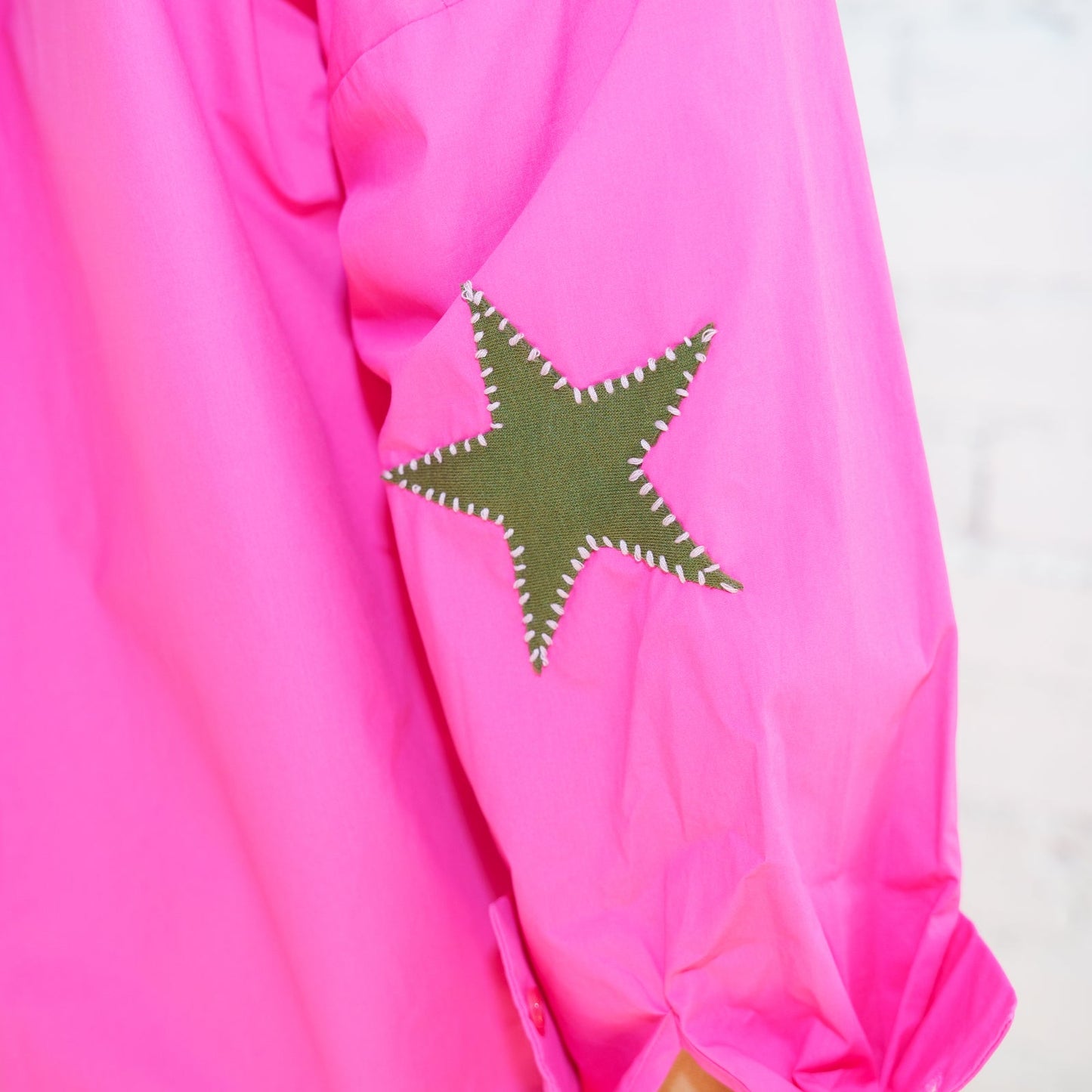 Preppy Star Dress/ Hot pink