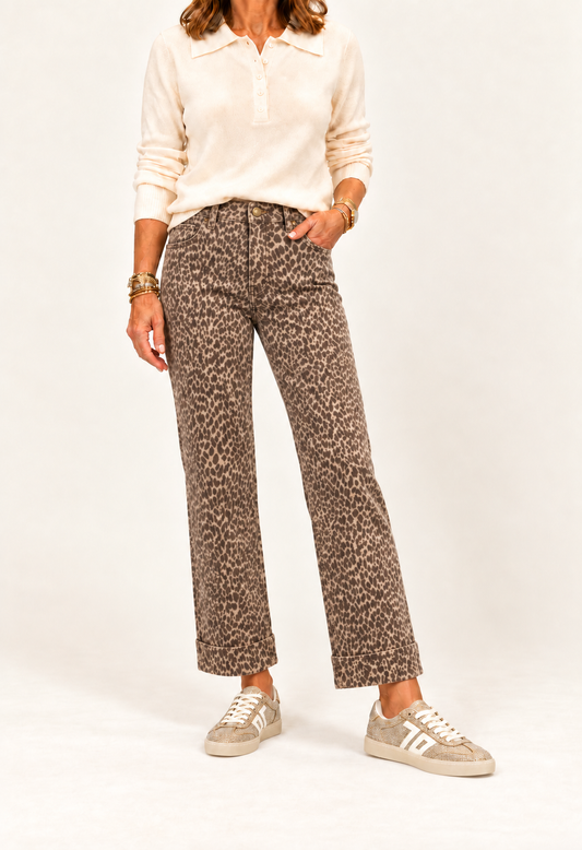 Kennedy Straight / khaki abstract animal