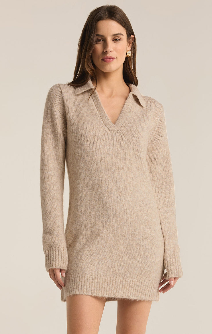 Z supply sweater dress light oatmeal