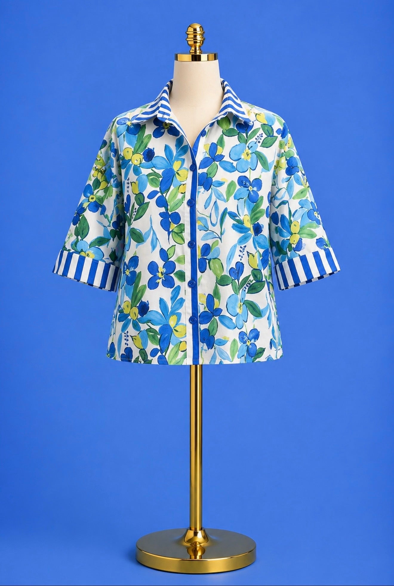 Over Size Contrast Shirt
